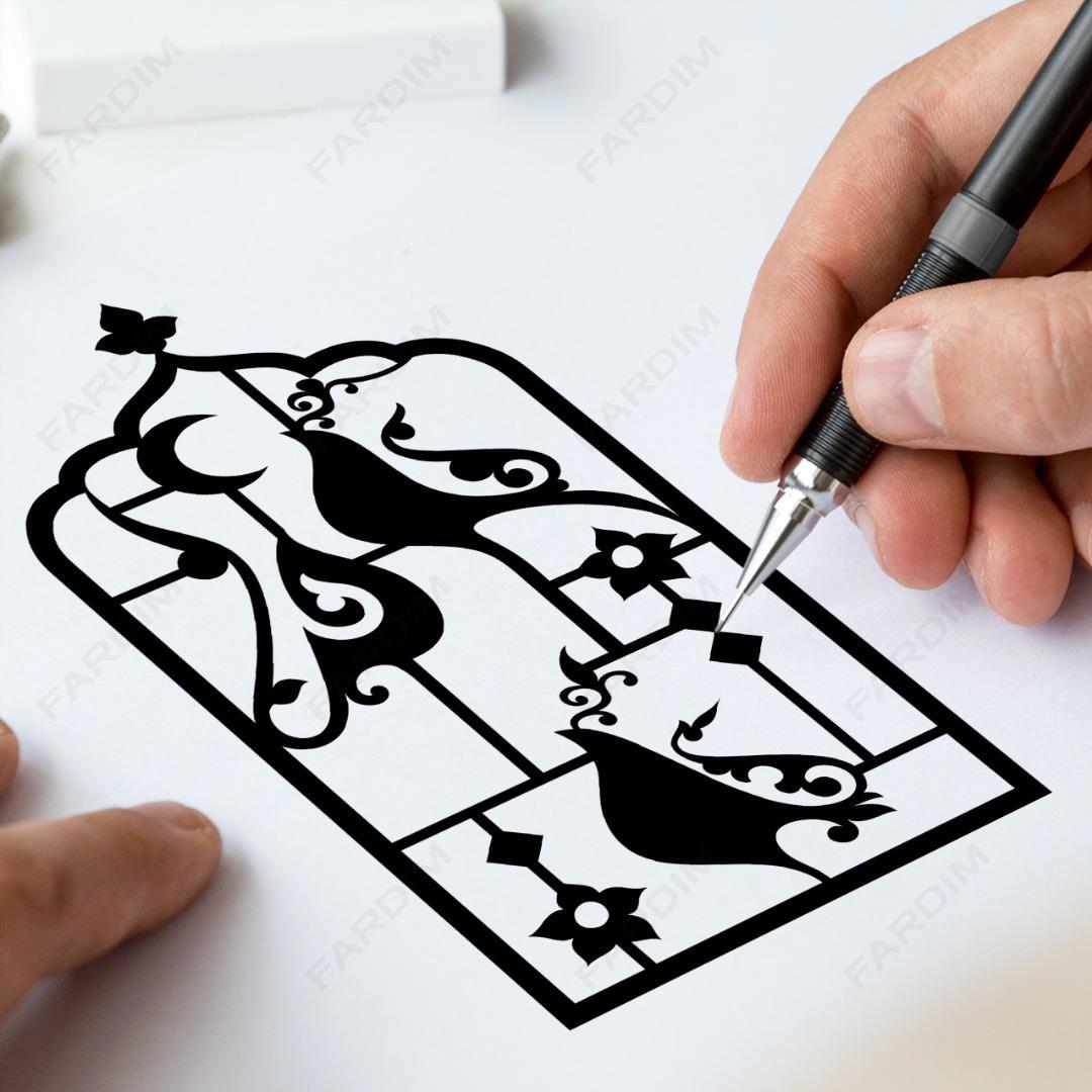 وکتور طرح نگاره پرنده و ماه کد A132438